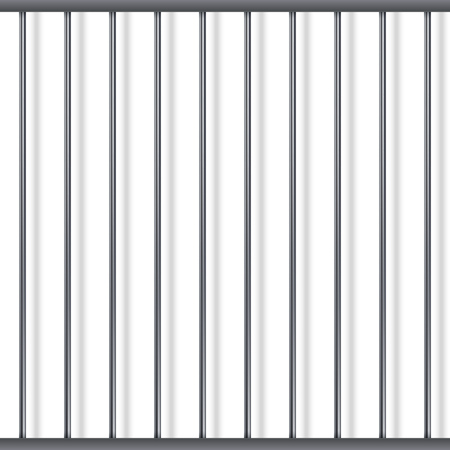 Prison Metal Bars Template with Replaceable Background. Vector Illustration.のイラスト素材