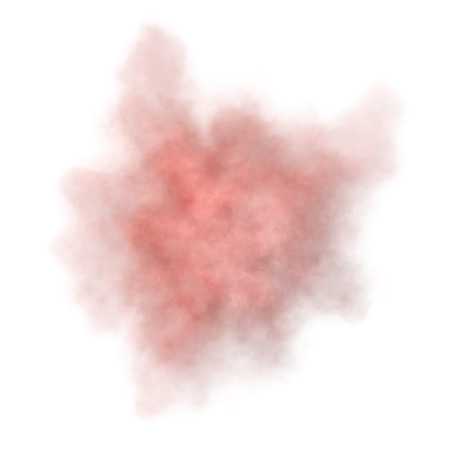 Small Light Pink Cloud Isolated on White Background. 3D Illustration.の写真素材