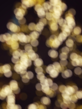 Bright Warm Lights Bokeh Background. Christmas Holiday Backdrop. Raster Illustration.の写真素材