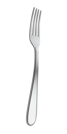 Stainless Steel Restaurant Fork Isolated on White Background. 3D Illustration.の写真素材