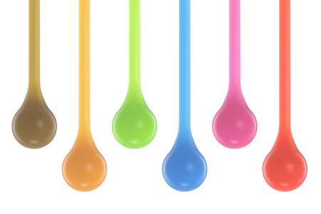 Color Juice Jelly Drops isolated on White Background. Vector Illustration.のイラスト素材