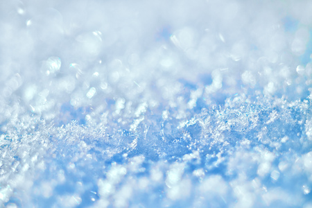Snow Cover Close-up Bokeh Background. Winter Backdrop.の写真素材
