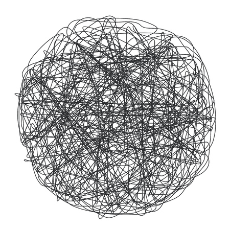 Pencil Scribble Circle on White Background. Vector Illustration.のイラスト素材