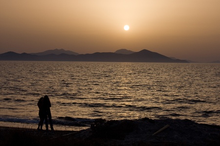 In love at Sunset Kosの写真素材