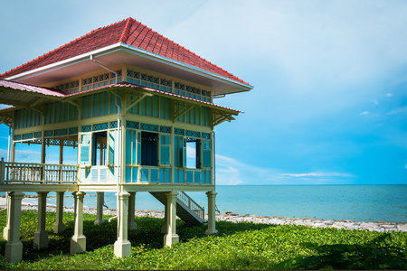 Seaside the old blue palace,Hua Hin Thailandのeditorial素材