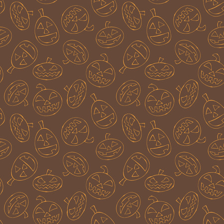 Seamless pattern with halloween pumpkinのイラスト素材