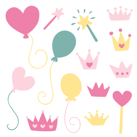 Cute illustrations - princess partyのイラスト素材