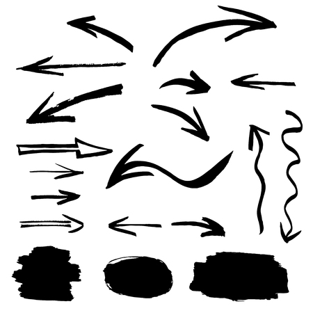 Collection of  ink arrowsのイラスト素材