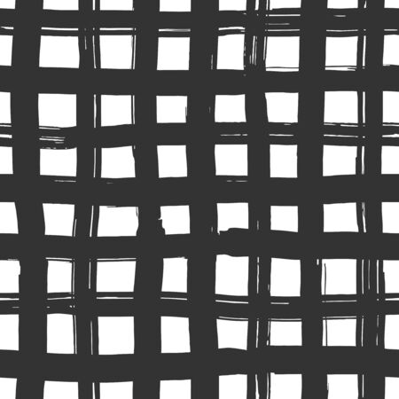 Ink lines grid - seamless patternのイラスト素材