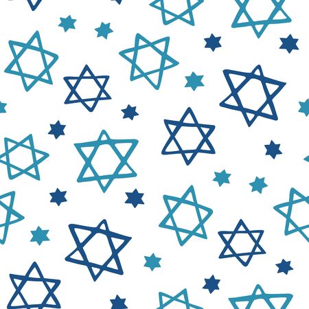 Stars of David seamless patternのイラスト素材