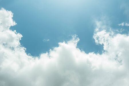 The picture is the sky of Korea. In Korea, air pollution caused by fine dust is serious, making it difficult to see clear sky.の写真素材