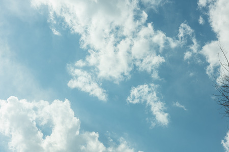 The picture is the sky of Korea. In Korea, air pollution caused by fine dust is serious, making it difficult to see clear sky.の写真素材