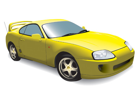 sport car isolated on white backgroundのイラスト素材