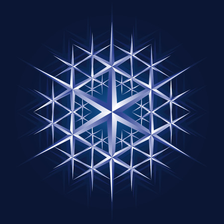 ice crystal snow flake,illustrationのイラスト素材