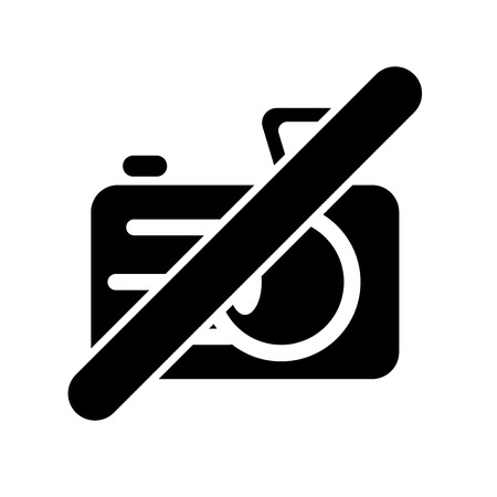 No camera icon vector isolated on white background for your web and mobile app designのイラスト素材
