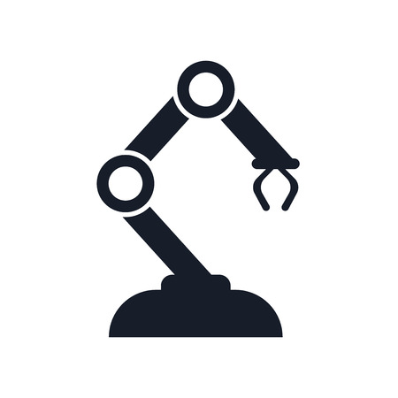 Robotic arm icon vector isolated on white background for your web and mobile app design, Robotic arm icon conceptのイラスト素材