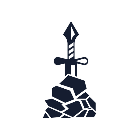 Excalibur icon vector isolated on white background for your web and mobile app designのイラスト素材