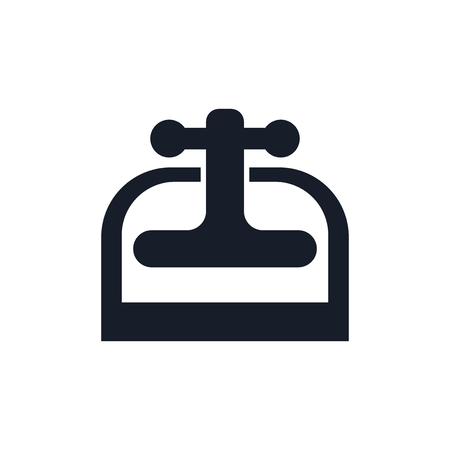 Machine press icon vector isolated on white background for your web and mobile app designのイラスト素材