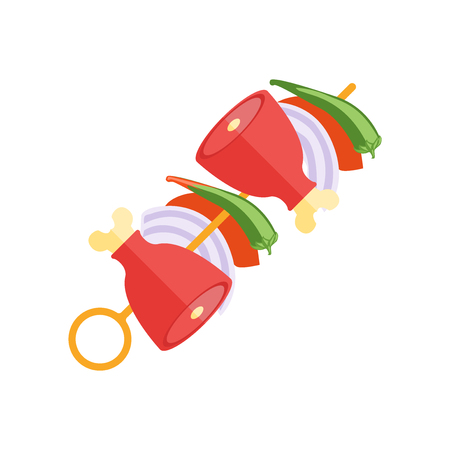 Kebab icon vector isolated on white background for your web and mobile app design, Kebab icon conceptのイラスト素材