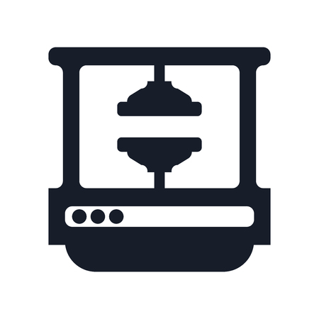 Machine press icon vector isolated on white background for your web and mobile app designのイラスト素材