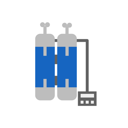 Oxygen tank icon vector isolated on white background for your web and mobile app designのイラスト素材