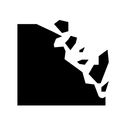 Falling rocks icon vector isolated on white background for your web and mobile app designのイラスト素材