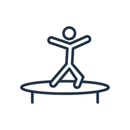 Jumping icon vector isolated on white background, Jumping transparent signのイラスト素材