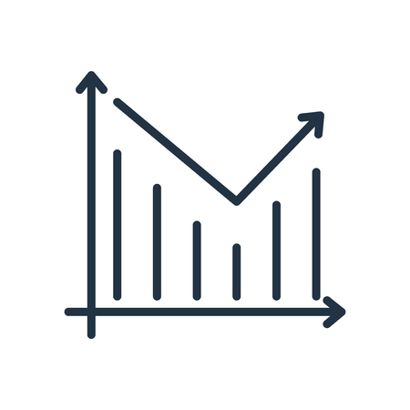 Statistics icon vector isolated on white background, Statistics transparent signのイラスト素材