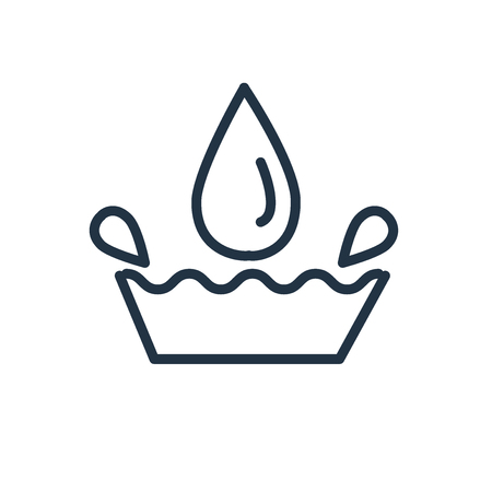 Water icon vector isolated on white background, Water transparent signのイラスト素材