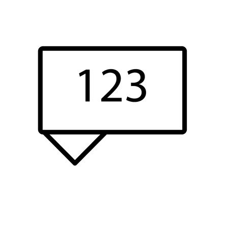 Chat icon vector isolated on white background, Chat transparent sign , line and outline elements in linear styleのイラスト素材