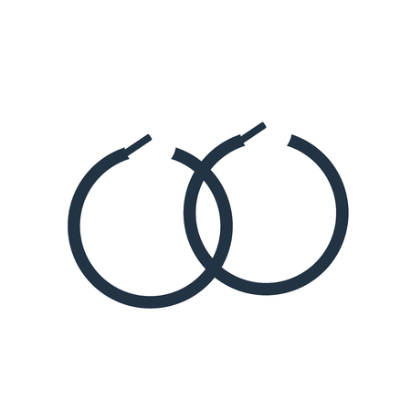 Earring icon vector isolated on white background, Earring transparent signのイラスト素材