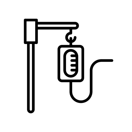 Blood transfusion icon vector isolated on white background, Blood transfusion transparent sign , line and outline elements in linear styleのイラスト素材