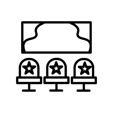 Cinema icon vector isolated on white background, Cinema transparent sign , line and outline elements in linear styleのイラスト素材