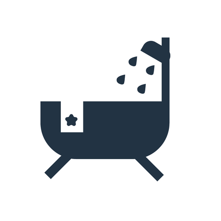 Bathtub icon vector isolated on white background, Bathtub transparent signのイラスト素材