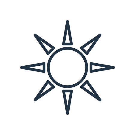 Sun icon vector isolated on white background, Sun transparent signのイラスト素材