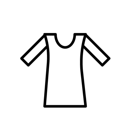 Shirt icon vector isolated on white background, Shirt transparent sign , line or linear sign, element design in outline styleのイラスト素材