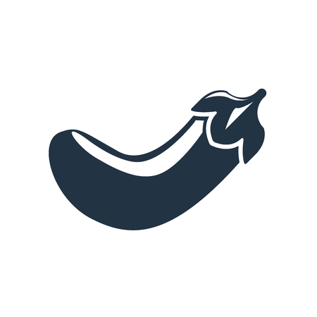 Aubergine icon vector isolated on white background, Aubergine transparent signのイラスト素材