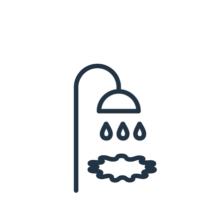 Shower icon vector isolated on white background, Shower transparent signのイラスト素材