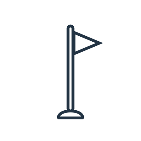 Flag icon vector isolated on white background, Flag transparent signのイラスト素材