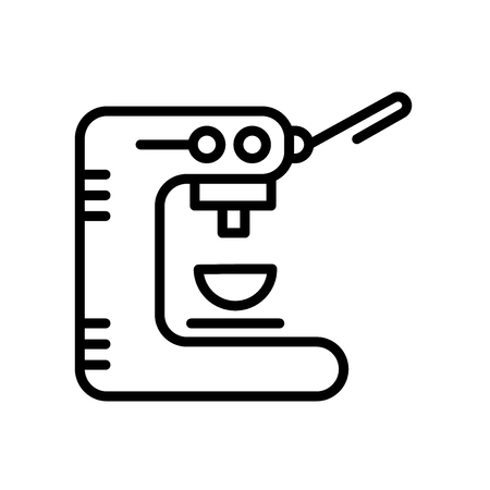 Coffee machine icon vector isolated on white background, Coffee machine transparent sign , line and outline elements in linear styleのイラスト素材