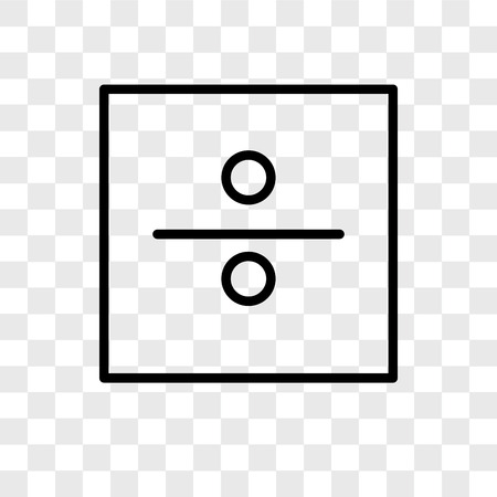 Division vector icon isolated on transparent background, Division logo conceptのイラスト素材