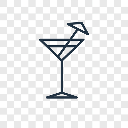 Cocktail vector icon isolated on transparent background, Cocktail logo conceptのイラスト素材
