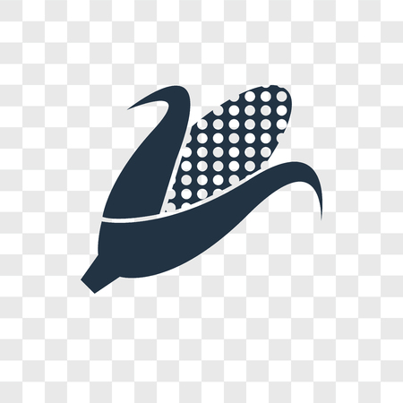 Corn vector icon isolated on transparent background, Corn logo conceptのイラスト素材