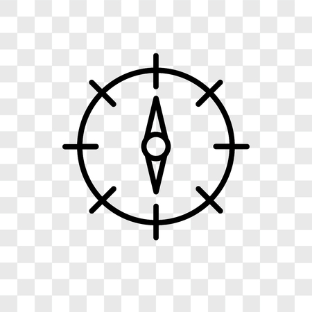 Compass vector icon isolated on transparent background, Compass logo conceptのイラスト素材
