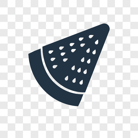 Watermelon vector icon isolated on transparent background, Watermelon logo conceptのイラスト素材