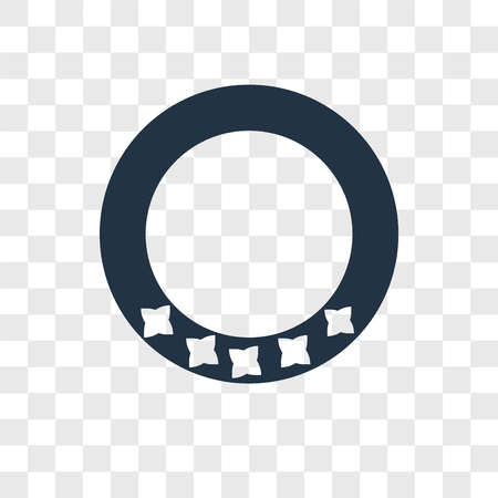 Bracelet vector icon isolated on transparent background, Bracelet logo conceptのイラスト素材
