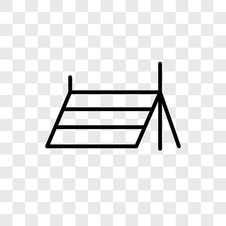 Tent vector icon isolated on transparent background, Tent logo conceptのイラスト素材