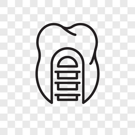 Implants vector icon isolated on transparent background, Implants logo conceptのイラスト素材