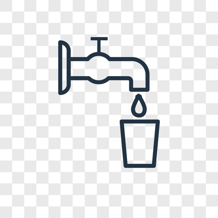 Water vector icon isolated on transparent background, Water logo conceptのイラスト素材