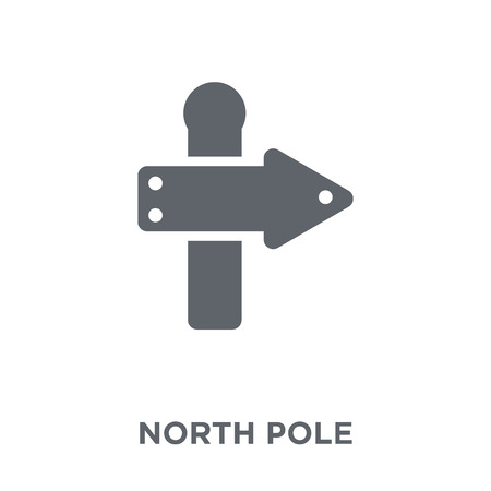 North pole icon. North pole design concept from Christmas collection. Simple element vector illustration on white background.のイラスト素材
